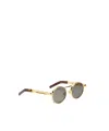 Jean Paul Gaultier Round Sunglasses In Gray
