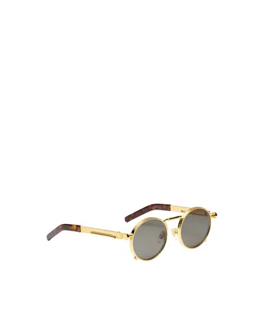 Jean Paul Gaultier Round Sunglasses In Gray