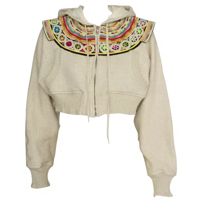 Pre-owned Jean Paul Gaultier Runway Cropped Hoodie Jacket, Fall-winter 2010 In Sand