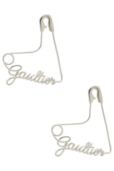 Jean Paul Gaultier Safety Pin Earring In Silver