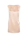 Jean Paul Gaultier Satin Mini Dress With Corset-inspired Lacing In Neutral