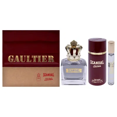 Jean Paul Gaultier Scandal By  For Men - 3 Pc Gift Set 3.4oz Edt Spray, 0.34oz Edt Spray, 5.1oz Deodo In White