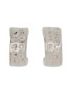 Jean Paul Gaultier Sculptural Silver Brass Earrings In Metallic