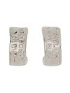 Jean Paul Gaultier Sculptural Silver Brass Earrings
