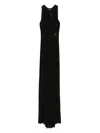 Jean Paul Gaultier Semi-sheer Maxi Dress In Black