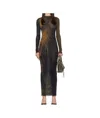 Jean Paul Gaultier Ssense Exclusive Green Printed Acid Water Maxi Dress In Multi