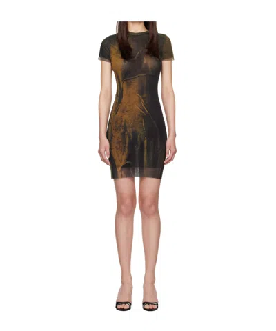 Jean Paul Gaultier Semi-sheer Nylon Mesh Minidress