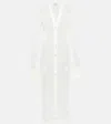 Jean Paul Gaultier Sequined Net Midi Dress In Ecru