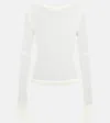 Jean Paul Gaultier Sequined Net Top In Ecru