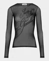 Jean Paul Gaultier Top The Sequin In Tulle Nero Donna