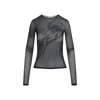 Jean Paul Gaultier Sequins Black Polyamide Top In Black