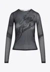 Jean Paul Gaultier Top The Sequin In Tulle Nero Donna
