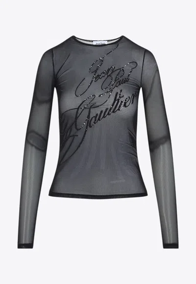 JEAN PAUL GAULTIER SEQUINS-EMBELLISHED TOP