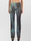 Jean Paul Gaultier Mesh Pants Printed Medaillon Woman Indigo In Blue