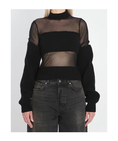 JEAN PAUL GAULTIER SHEER-EFFECT SWEATER