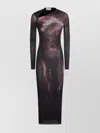 Jean Paul Gaultier Womens Black Brown Printed Long-sleeves Woven Jumpsuit Xs In Multi