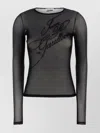 Jean Paul Gaultier Top The Sequin In Tulle Nero Donna In Black