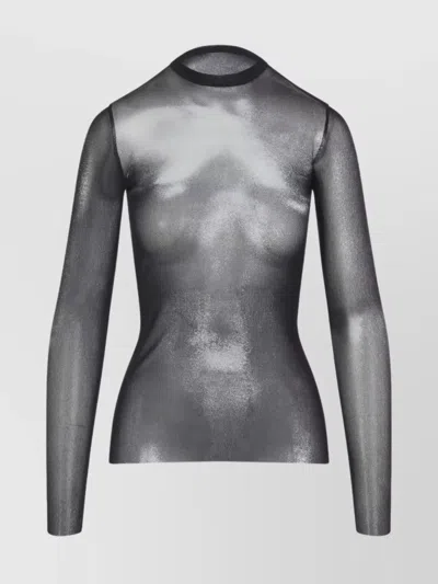 JEAN PAUL GAULTIER SHEER LONG SLEEVE MESH TOP DESIGN