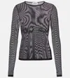 Jean Paul Gaultier Sheer Mesh Top In Black