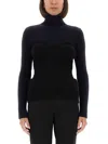 Jean Paul Gaultier Blue Merino Wool Sweaters In Blue