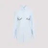 Jean Paul Gaultier Underboob Transfer Print Shirt For Women In Blue