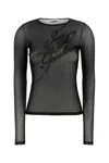 Jean Paul Gaultier Top The Sequin In Tulle Nero Donna In Black