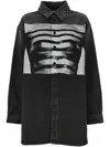 Jean Paul Gaultier Body Mariniere-print Shirt In Vintageblack/white/white