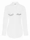 Jean Paul Gaultier White Poplin Shirt With Underboob Print Women In White
