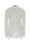 Jean Paul Gaultier White Stretch Poplin Shirt In White