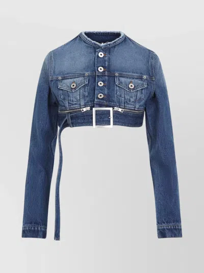 JEAN PAUL GAULTIER SHORT BELTED DENIM JACKET