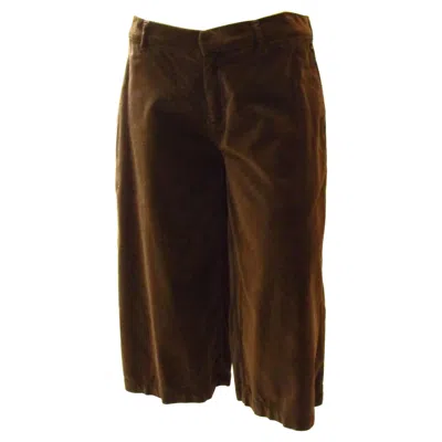 Pre-owned Jean Paul Gaultier Short Brown Velvet Pants