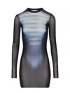 Jean Paul Gaultier Le Mâle Printed Mesh Mini Dress
