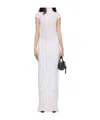 Jean Paul Gaultier White Light Viscose Jersey Sleeveless Maxi Dress In White