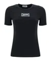 Jean Paul Gaultier Stretch Cotton Jersey Fitted T-shirt In Black