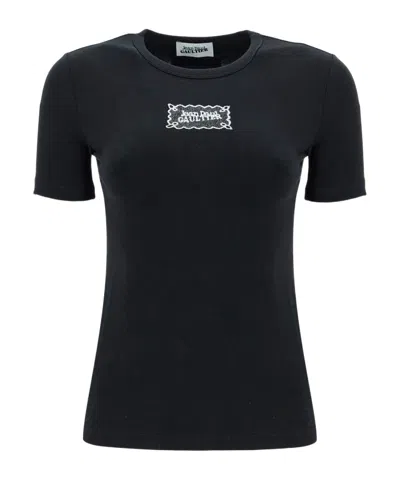 JEAN PAUL GAULTIER JEAN PAUL GAULTIER LOGO PATCH CREWNECK T-SHIRT