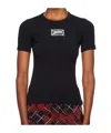 Jean Paul Gaultier Stretch Cotton Jersey Fitted T-shirt In Black