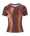 Jean Paul Gaultier Python-print Crew-neck T-shirt In Multi