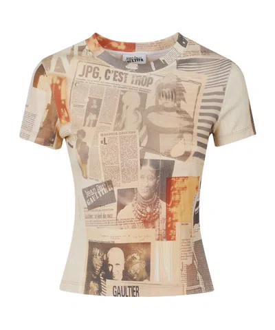 Jean Paul Gaultier Short-sleeved T-shirt In Neutral