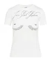 Jean Paul Gaultier Bedrucktes T-shirt Aus Baumwoll-jersey In White