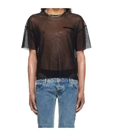 Jean Paul Gaultier Short-sleeved Tops In 0000-black/black