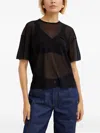 Jean Paul Gaultier Short-sleeves Tulle T-shirt In Black