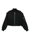 Jean Paul Gaultier Cropped Bomber With Hidden Hood Detail In Black