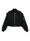 Jean Paul Gaultier Cropped Bomber With Hidden Hood Detail In Black
