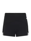 Jean Paul Gaultier Cotton Ribbed Mini Short With Lingerie Garter Clothing In Black