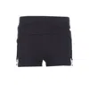Jean Paul Gaultier Cotton Ribbed Mini Short With Lingerie Garter Clothing In Blue