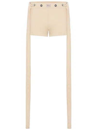 Jean Paul Gaultier Shorts With Logo Patch In Multi