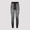 Jean Paul Gaultier Signature Script Sheer Tights In Black