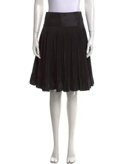 Pre-owned Jean Paul Gaultier Silk Midi Length Skirt In Black