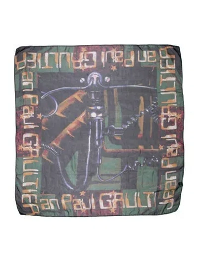 Pre-owned Jean Paul Gaultier Silk Vintage Scarf In Green