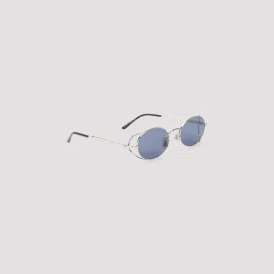 JEAN PAUL GAULTIER SILVER BLUE OVAL SUNGLASSES